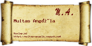 Multas Angéla névjegykártya